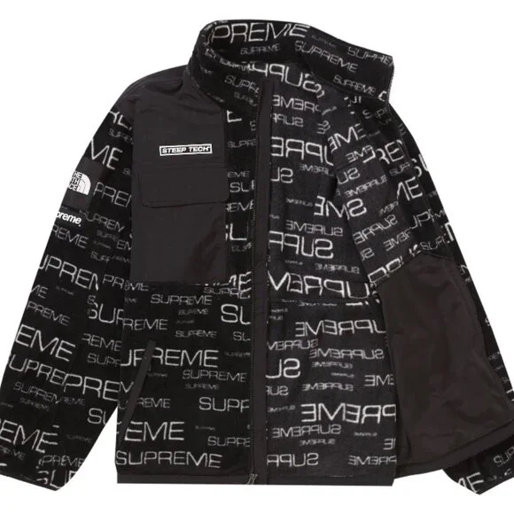 NWT Supreme x The North Face Steep Tech Fleece Jacket Black XL